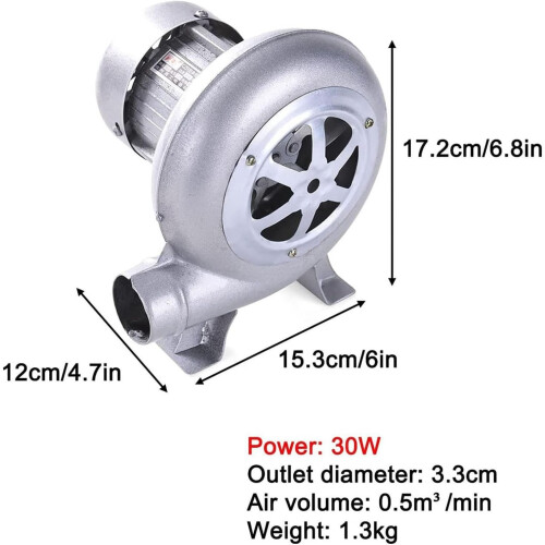 220V Variable Speed Blacksmith Forge Blower with Noise Reduction Electric Air Blower Fan for BBQ 1