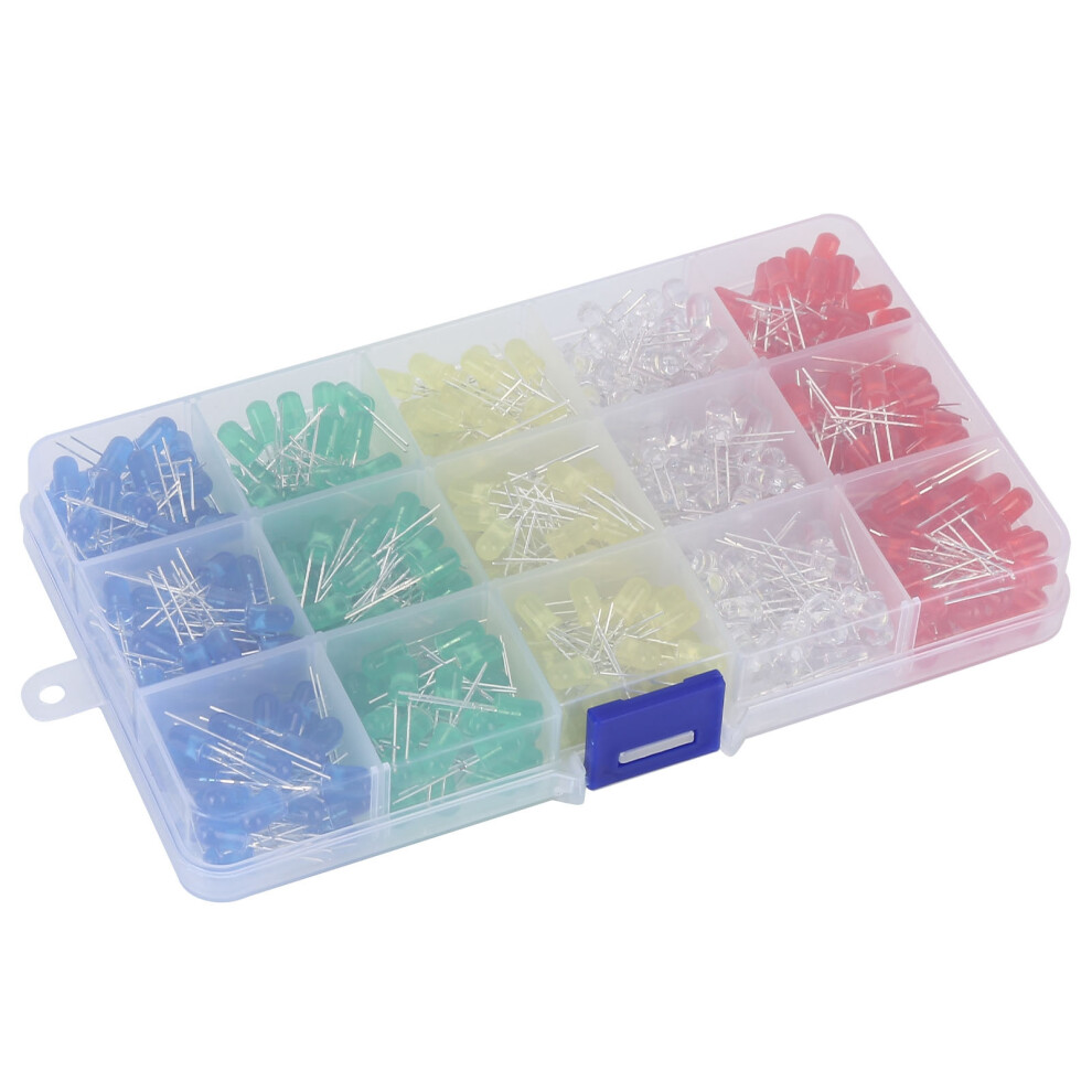 500Pcs Assorted 5Mm Led Set - Multicolor Diodes For Experiments 8441377254573