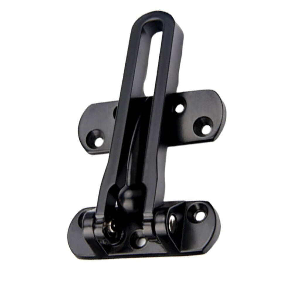 Zinc Alloy Theft Door Buckle Safety Lock For Hotels Black Finish Durable Security Hasp Easy Installation 9382693511362