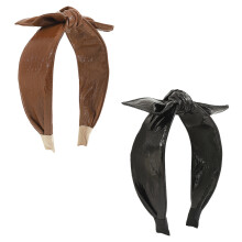 Lederstirnbänder für Damen, breite, einfarbige Haaraccessoires, angenehm zu tragen und vielseitig für verschiedene Frisuren, perfektes Geschenk