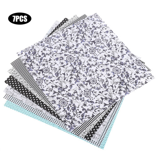 Pacote de Tecidos para Scrapbooking, Quilting e Patchwork - Quadrados de Algodão com Estampas Variadas, Macios e Atóxicos - Bolinhas, Listras e