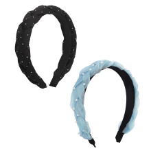 Ideale Geschenke für Frauen und Mädchen: Stirnband im Denim-Stil mit geflochtenem Knotendesign, modisches Haaraccessoire für Weihnachten,