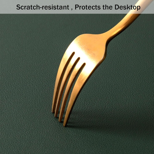 Faux Leather Table Cloths Rectangular 60x100cm, Wipeable Waterproof, HeatResistant Vinyl, Extra Large Mats 2