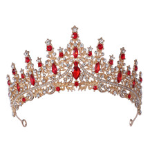Monipuolinen tiara-kruunu, mukava käyttää prinsessakruunu kristalli-strasseilla, barokkityylinen vintage-tyyli naisille, kimalteleva