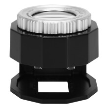 LED Illuminated Magnifying Glass for Reading, 30X High Magnification Loupe with UV Detection Rotating Focus Durable Metal Frame Portable Folding