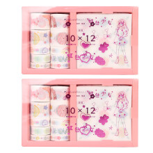 Cartoon-Tier-Washi-Tape-Set, Folien-Masking-Tape, rückstandsfrei, japanisches Papier, niedliches Design, hochwertige Dekobänder für Scrapbooking,