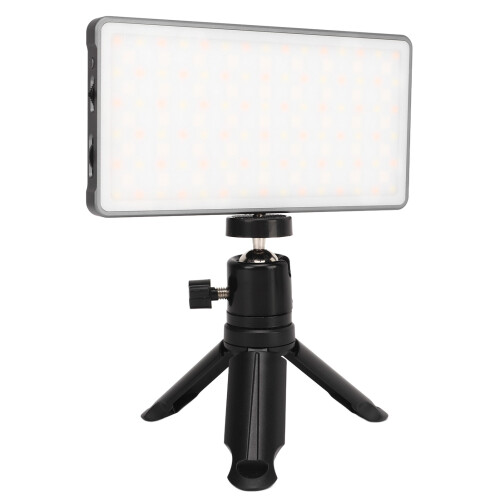 Lampe photo à intensité variable avec éclairage doux, lampe vidéo LED, réglage progressif de l'intensité, diffuseur intégré, batterie 1