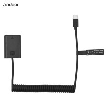 NP-FW50 Dummy-Akku mit USB-C-Kabel für Sony A7, A7S, A7R, A6000, RX10 III/IV