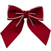 Krokodillenclips met lange brokaatkwastjes, perfecte accessoires voor tienermeisjes en vrouwen, zachte fluwelen haarstrikken als verjaardagscadeau of
