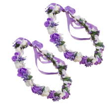 Realistischer Brauthaarkranz mit Blumen, elegantes Design, florale Krone als Hochzeitsaccessoire mit verstellbarem Band
