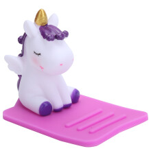 Anti Slip Car Table Phone Holder, Silicone Mobile Phone Holder, Soft Smooth Surface with Flexible Glue Base, Portable Small and Light Design,
