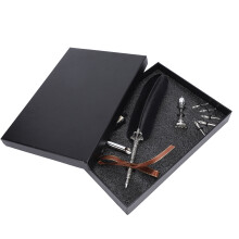 Supporto per penna vintage, penna d'oca con pennini da calligrafia in stile antico per una scrittura fluida, set di inchiostro e penna d'oca con