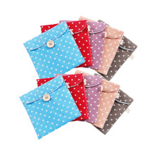 Sanitary Napkins 10 Pcs Drawstring Toiletry Bag Travel Small Storage Case Assorted Colors