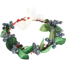 Corona floreale in stile vintage a tema natalizio, elegante fascia regolabile per capelli, ideale per decorazioni di matrimoni e festival.
