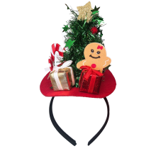 Feestelijke kerststrik-haarband, verstelbare maat voor de meeste kinderen en volwassenen, gemaakt van niet-geweven materiaal, makkelijk mee te nemen,