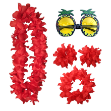 Luau-festtillbehör Hawaiianska leis, hög kvalitet garanterar varaktig skönhet för bröllop, förlovning, babyshower, brudshower, möhippa,