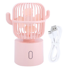 Compact USB Fan with Oscillation Function, High Quality Construction 3 Speed Control Quiet Air Circulator for Indoor Outdoor Use, 80 Degree Rotating C