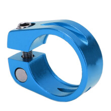 28.6mm Aluminum Alloy Bike Seat Post Clamp for Mountain Bicycle Blue