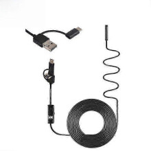 Three-in-one HD pipe endoscope 7mm mobile phone external probe car repair detector peeping mirror