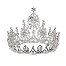 Utsökt hantverk för kvinnor, barock drottningkrona med guldpläterad metall för födelsedag, bröllop, kostymfest, Thanksgiving, teater, cosplay,