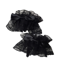 Accessori per capelli in stile Sweet Lolita, decorazioni per capelli da sposa con fermagli a fiocco in pizzo bianco avorio, confezione assortita di