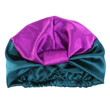 Elegant silkehat med krone-knudedesign, Momme silke justerbar pasform for glat hårpleje, beskytter hårets fugtighed med satinagtig blødhed