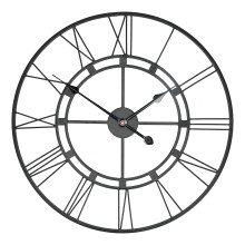 Rustic Vintage Metal Wall Clock Silent Clock Movement Large Roman Numbers Handmade Design Easy To Install Battery Operated Silent Wall Clock For Moder