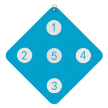 Fencing Training Equipment SelfTraining Sword Target For Saber Foil And Epee With Five Bullseyes Lake Blue