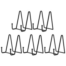 4,3 Inch 5 Stuks Zwarte Metalen Displaystandaards Plaatstandaard Plaathouder Displaystandaards voor Foto, Decoratieve Plaat, Boek