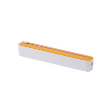 Cling Film Dispenser with Sliding Cutter for Airtight Food Storage, Orange Standard Size