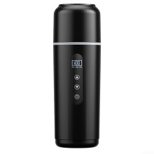 500Ml Portable Electric Car Kettle With LCD Display 5V/12V/24V Heated Water Boiler Stainless Steel Travel Mug Black