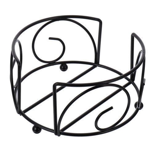 Round Iron Coaster Holder Metal Rack Openings For Stackable Coasters Space Saving Minimalist Tray Organizer Dining Tables