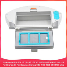 Depósito de Polvo con Filtro para Aspiradoras para 850T T7 T8 S3 C5/ G1/ para Cecotec para Conga 999 1990 2290 990 1790 (Accesorio A)