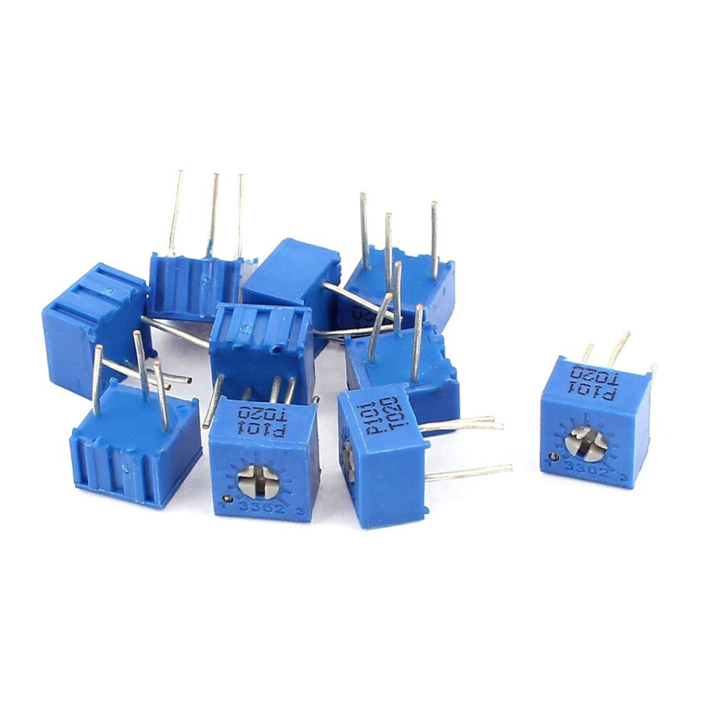 3362P101 10K Ohm Trimmer Potentiometer Variable Resistor For Precision Resistance Adjustment 10Pcs 9187378552681