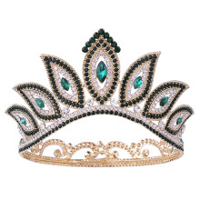 Coroană de petrecere Cosplay cu design de ochi magic, coroană de tiară de cristal de prințesă cu design de pieptene, stil baroc vintage flexibil