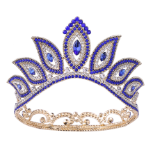 Sprankelend hoofddeksel met haarspeldjes, prinsessenkroon van kristal voor dames, flexibele en charmante kroon van legering met magisch oog.