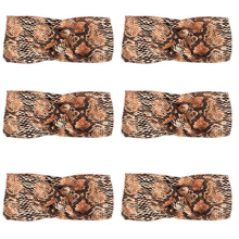 Zachte hoofdband voor dames, gedraaide hoofdband met luipaardprint, brede haarband, slijtvast, machinewasbaar, elastisch haaraccessoire voor workouts.