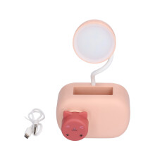 Perfect Decor LED Kids Lamp Cute Desk Lamp With Adjustable Neck And USB Rechargeable Battery Multi Functional Use As Night Light Pen Holder Phone Stan