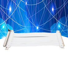 Câble d’extension PCIe 3.0 x16 à haute protection, Riser, 30 cm, blanc