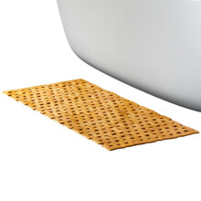 Bath Mat Wood Pad Shower Rug NonSlip Board Portable Sealed Moisture Guard Smooth Wood Texture Elevated Drainage Panel