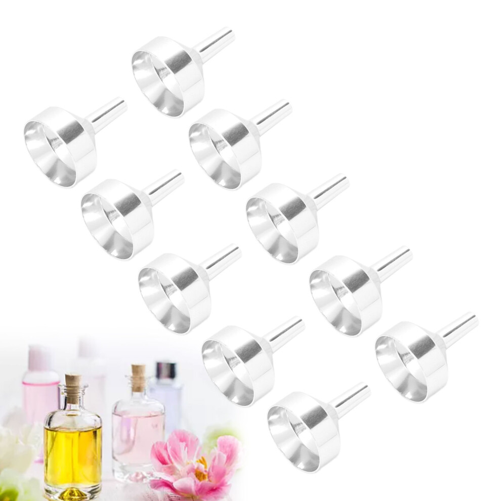 10pcs Aluminum Mini Funnels Metal for Transferring & Filling Perfumes & Bottles