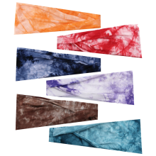 Modieuze hoofdbanden, yoga-haaraccessoires met tie-dye patronen, elastisch en antislip ontwerp voor vrouwen en meisjes (6 stuks)