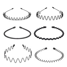 Stylish Unisex Hair Accessories, Non-Slip Elastic Metal Headbands for Outdoor Activities, Yoga, One Size Fits All (6PCS)
