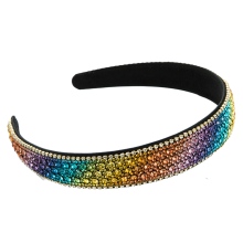 Glitterende kristallen haarband voor dames, bruidshaarband met rekbaar frame, sprankelende pailletten hoofdband geschikt voor feestjes, gala's en
