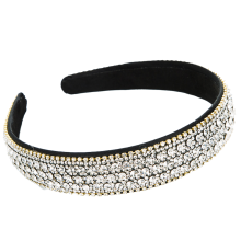 Strasshårband för kvinnor, glittrigt hårband med mjukt foder, eleganta formella håraccessoarer, töjbart blinghårband för bröllop, fester,