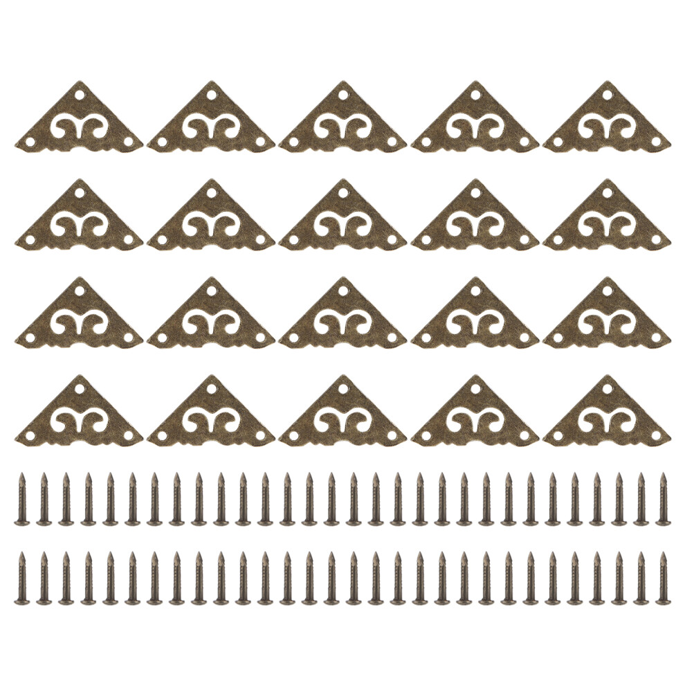 Metal Box Corner Protector Corner Brace Vintage Corner Protectors Retro Style Antique Bronze Finish Decorative Corner Brackets Zinc Alloy Material Edg 9399812062032