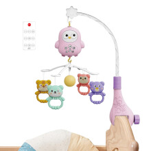Baby Mobile For Crib With Music Pink Crib Mobile For Nursery Toddler Bell Bassinet Toy For Playpen Bedside Living Room