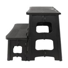 Foldable Step Stool 250 Lbs Capacity Bedside Two Step Folding Stool Wide Pedal Ladder For Adults And Kids