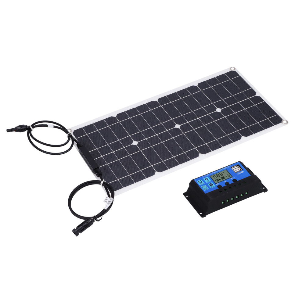 25W Monocrystalline Solar Panel Kit With 30A Charge Controller, 54X28cm 8721377265183