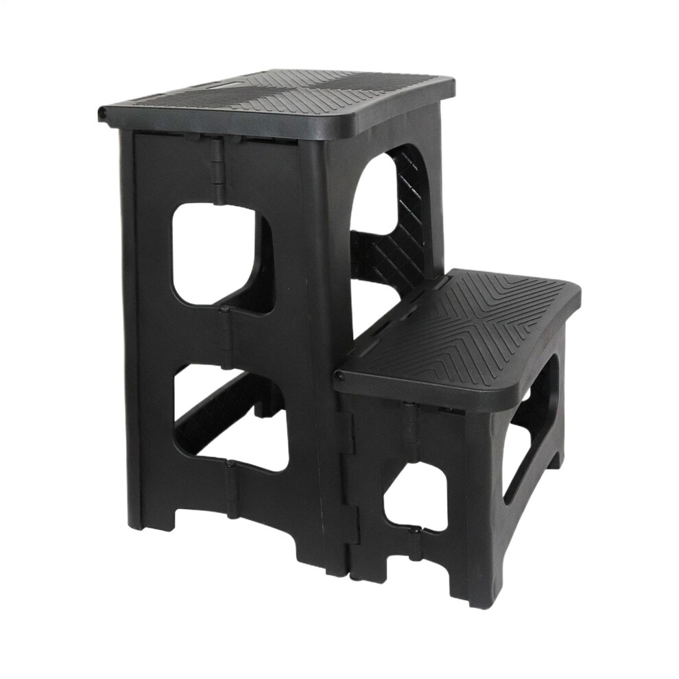 Foldable Step Stool 250 Lbs Capacity, Bedside, Twostep Folding Stool, Wide Pedal, Portable Step Ladder 9199774180702